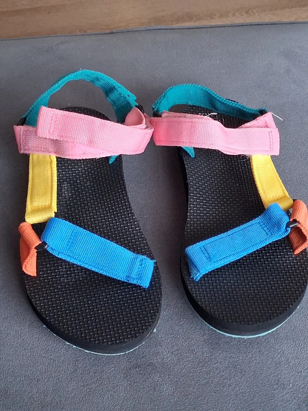 Kids Multicolor Strap Sandals - Pink, Blue, Yellow & Orange